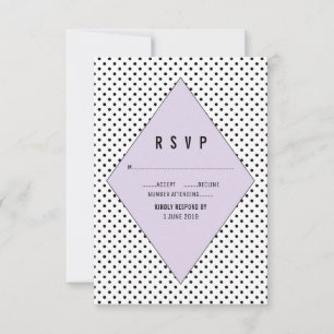 Lilac Pois modernes RSVP