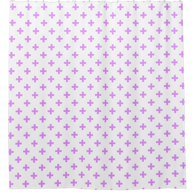 Lilac polka crosses on white (Front)