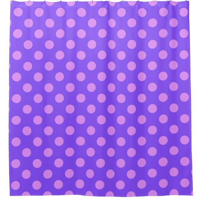 Lilac polka dots on periwinkle (Front)