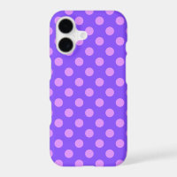 Lilac polka dots on periwinkle
