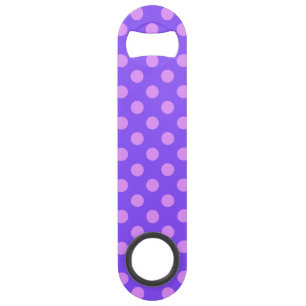 Lilac polka dots on periwinkle bar key