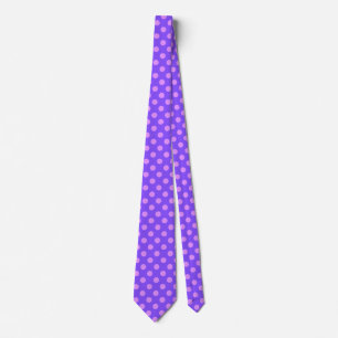 Lilac polka dots on periwinkle tie