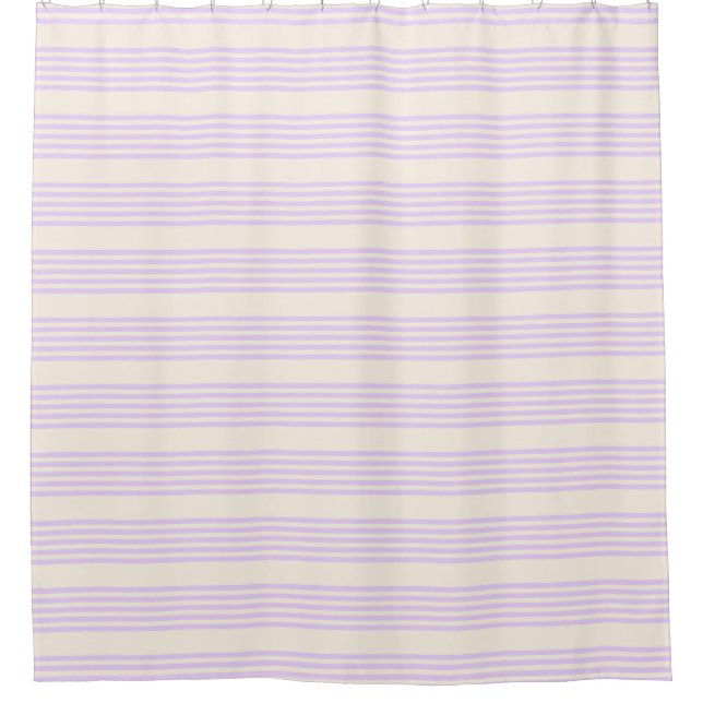 Lilac purple and beige five stripes pattern (Front)