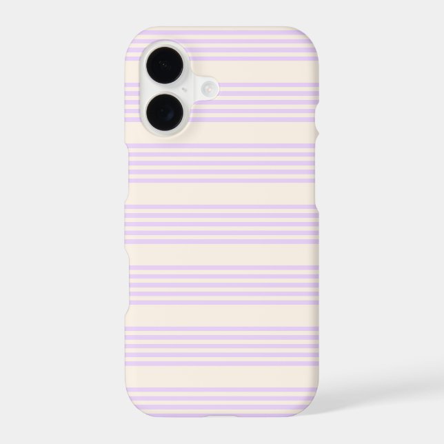 Lilac purple and beige five stripes pattern (Back)