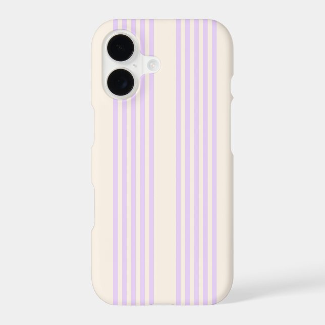 Lilac purple and beige five stripes pattern (Back)