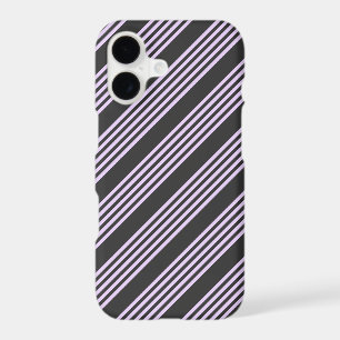 Lilac purple and charcoal five stripes pattern