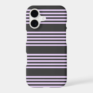 Lilac purple and charcoal five stripes pattern