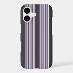 Lilac purple and charcoal five stripes pattern