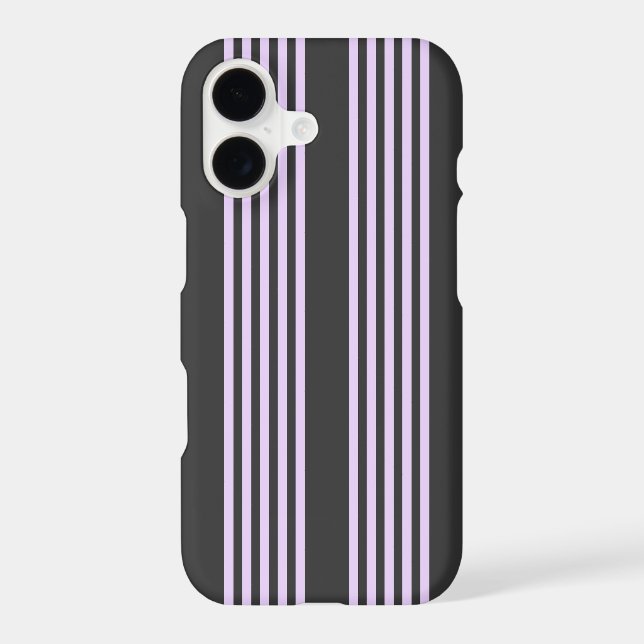 Lilac purple and charcoal five stripes pattern (Back)
