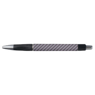 Lilac purple and charcoal five stripes pattern pen
