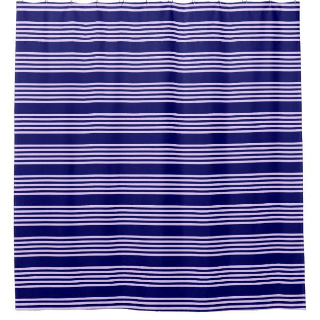Lilac purple and navy blue five stripes pattern (Front)