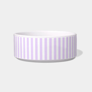 Lilac purple and white candy stripes bowl