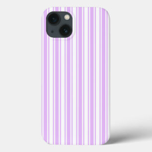 Lilac purple and white candy stripes Case-Mate iPh iPhone 13 Case
