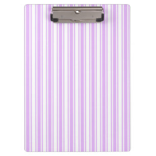 Lilac purple and white candy stripes clipboard