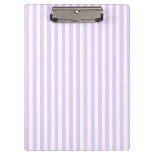 Lilac purple and white candy stripes clipboard