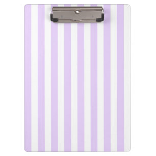Lilac purple and white candy stripes clipboard