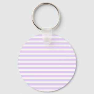 Lilac purple and white candy stripes keychain