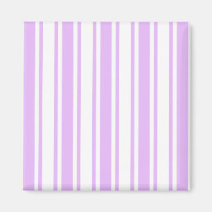 Lilac purple and white candy stripes magnet