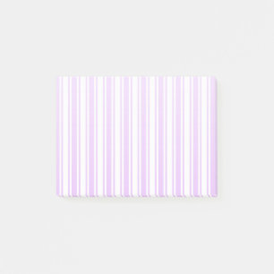 Lilac purple and white candy stripes post-it notes