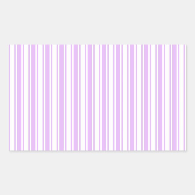 Lilac purple and white candy stripes sticker (Front)