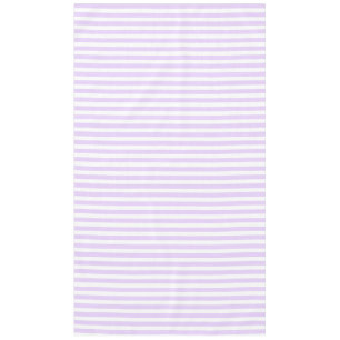 Lilac purple and white candy stripes tablecloth