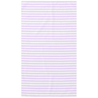 Lilac purple and white candy stripes tablecloth
