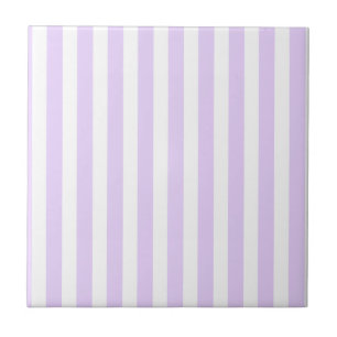 Lilac purple and white candy stripes tile