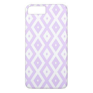 Lilac purple and white diamond pattern Case-Mate iPhone case