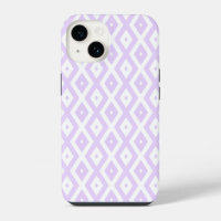 Lilac purple and white diamond pattern