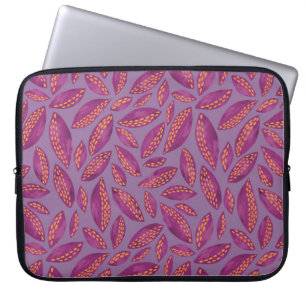 Lilac/Purple Autumn Leaves Laptop Sleeve