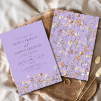 Lilac Purple Boho Wildflower Garden Wedding