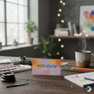 Lilac Purple colourful Neon Bright Bold Cheerful  Business Card