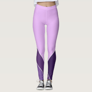 Lilac Purple Elegant Vee Home Pattern Leggings