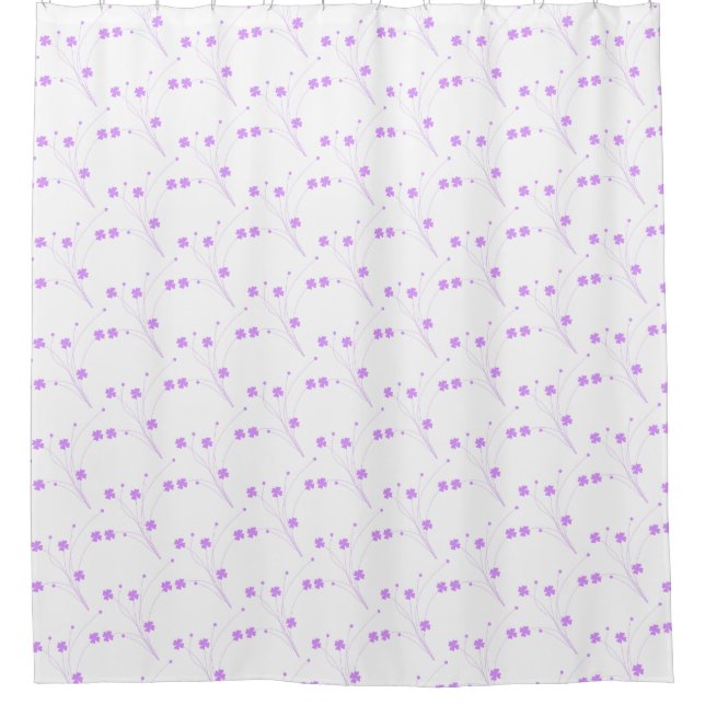 Lilac Purple Flowers, Small Pastel Floral Print (Front)