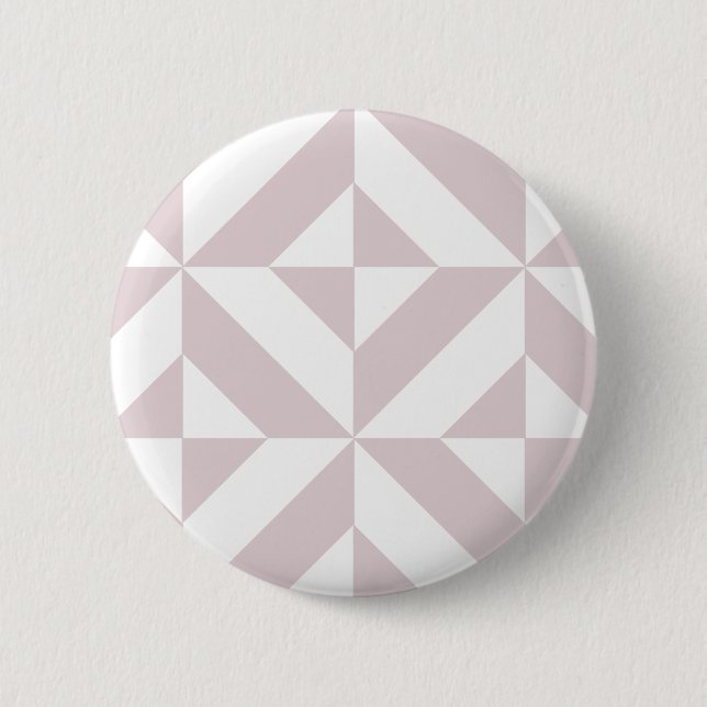 Lilac Purple Geometric Deco Cube Pattern 2 Inch Round Button (Front)