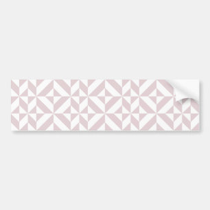 Lilac Purple Geometric Deco Cube Pattern Bumper Sticker