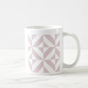 Lilac Purple Geometric Deco Cube Pattern Coffee Mug