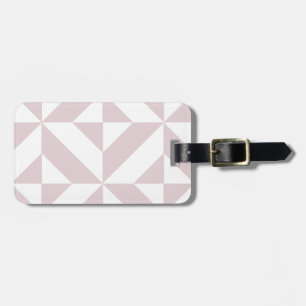 Lilac Purple Geometric Deco Cube Pattern Luggage Tag