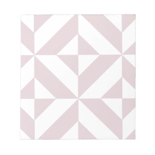 Lilac Purple Geometric Deco Cube Pattern Notepad