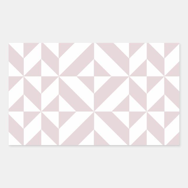 Lilac Purple Geometric Deco Cube Pattern Sticker (Front)