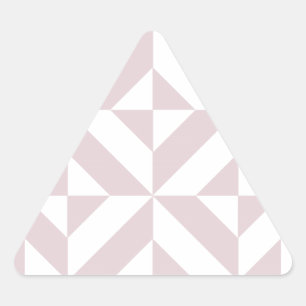 Lilac Purple Geometric Deco Cube Pattern Triangle Sticker