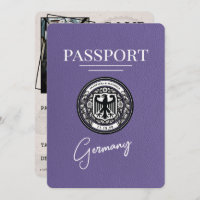 Lilac Purple Germany Passport Save The Date