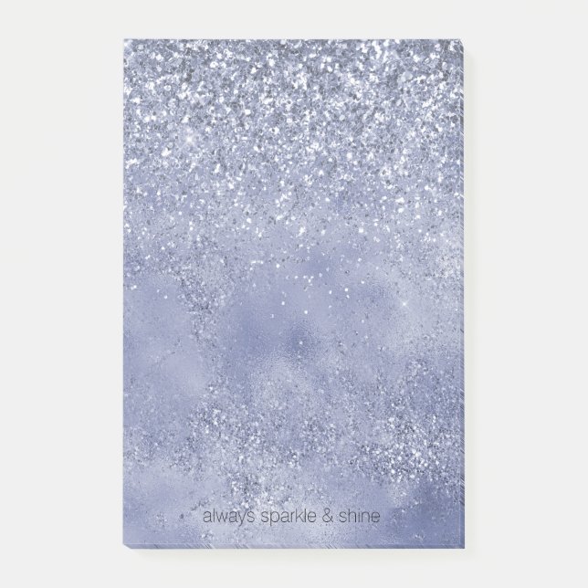 Lilac Purple Glitter Glitz sparkle glam Post-it Notes (Front)