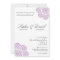 Lilac Purple Lace Doily Wedding Invitation