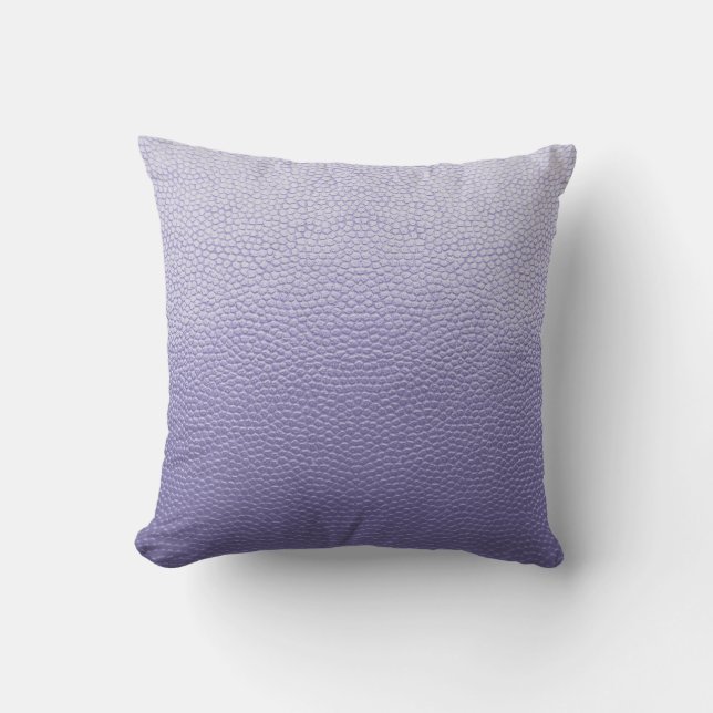 Lilac Purple Leather Throw Pillow (Front)