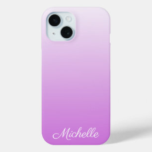 Lilac purple ombre personalized name Case-Mate iPh iPhone 15 Case