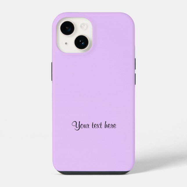 Lilac-Purple, solid colour TEMPLATE, iPhone Case (Back)