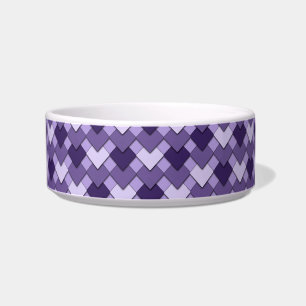 Lilac Purple Square and Diamond Harlequin Pattern Bowl
