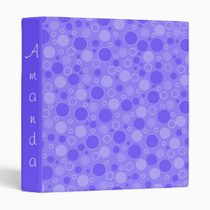 Lilac purple tones with polka dots in retro sixtie binder