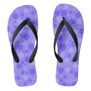 Lilac purple tones with polka dots in retro sixtie flip flops
